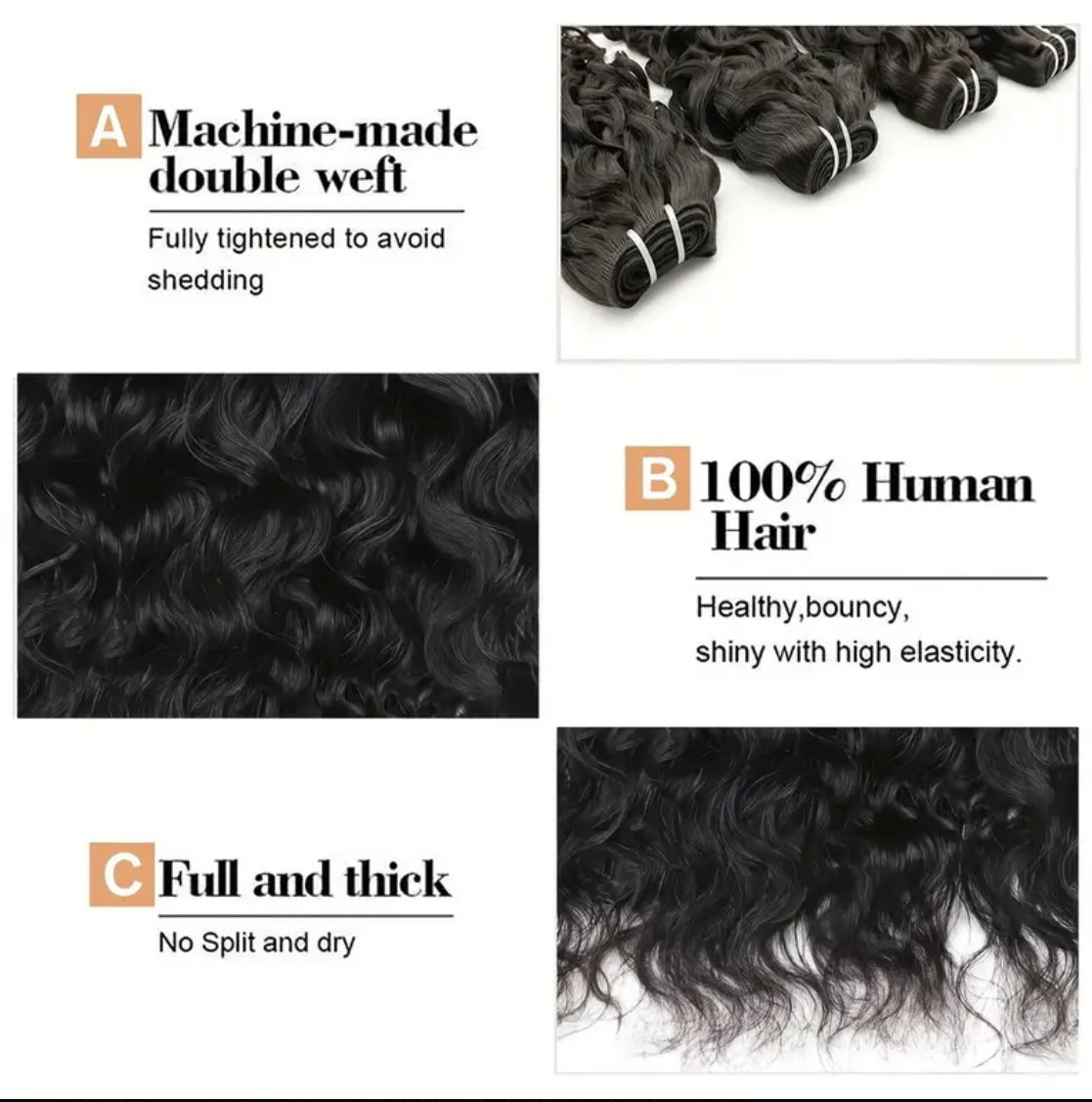Brazilian Raw Natural Wave Bundles