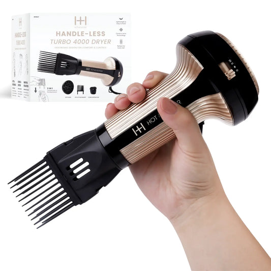 Hotter Turbo 4000 Ceramic Handle-less Hair Dryer in luxurious Gold